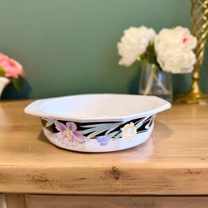 Mikasa Fire & Ice Charisma Black AA004 Round Casserole Dish 12” Base ONLY No Lid